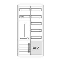 Komplettschrank 1 Zählerplatz/Verteilerfeld 5-reihig/AP