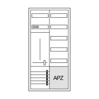 Komplettschrank 1 Zählerplatz/Verteilerfeld 5-reihig/AP