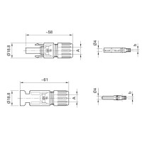 MC4 Stecker Paar - Buchse + Stecker 4-6mm² Typ 4 PV-KBT