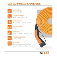 Lapp Mobility 5m Helix Ladekabel E-Auto Typ 2, 22 kW/32 A, 3