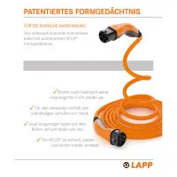 Lapp Mobility 5m Helix Ladekabel E-Auto Typ 2, 22 kW/32 A, 3
