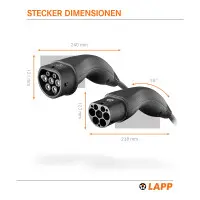 Lapp Mobility 7m Ladekabel E-Auto Typ 2, 22 kW/32 A, 3-Phasi