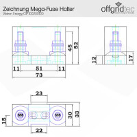 Victron Mega-Sicherung Halter modular 3