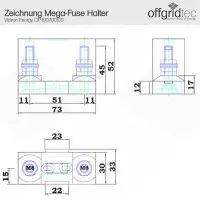 Victron Mega-Sicherung Halter modular 3