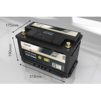 FORSTER 100Ah 12,8V LiFePO4 Premium Untersitz-Batterie 200A-