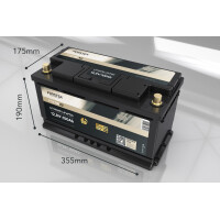 FORSTER 100Ah 12,8V LiFePO4 Premium Untersitz-Batterie 200A-