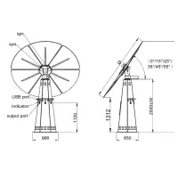PrimeSolar Solarblume Hexagon 600 7