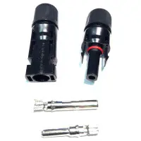 MC4 Stecker und Buchse Set 4-6mm inkl. Quetschverbinder 5Stc